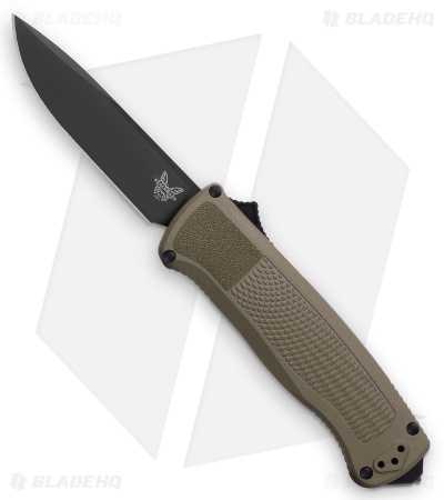 Benchmade Shootout Drop Point D/A Auto OTF Knife Green (3.5" Black) 5371BK-01