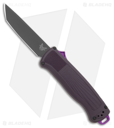 Benchmade Shootout D/A OTF Knife Dark Purple Grivory (3.5" Gray PVD) 5370GY-06
