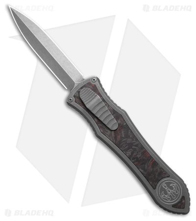 G&G Hawk Custom Deadlock Model C D/A OTF Auto Knife Ti/CF Red (3.5
