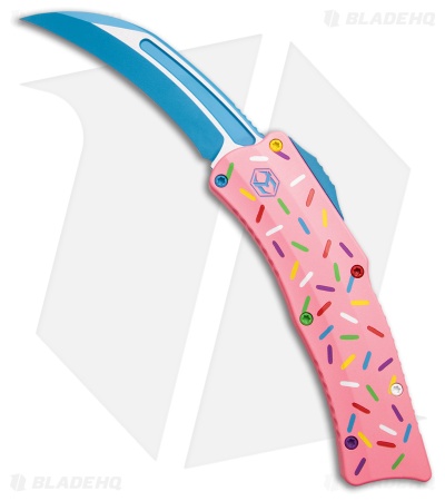 Heretic Knives ROC Dessert Warrior(R) D/A OTF Automatic Knife (3" Blue)