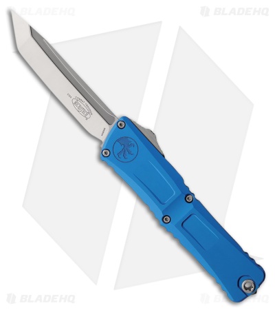 Microtech Combat Troodon Gen III T/E OTF Automatic Knife Blue Al (4" Satin)