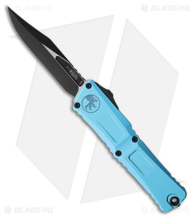 Microtech Combat Troodon Gen III Bowie OTF Knife Turquoise Al (4" Black)