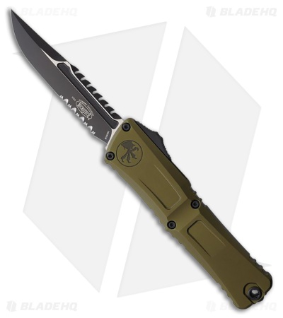 Microtech Combat Troodon Interceptor Gen III OTF Knife OD Green (4" Black Serr)