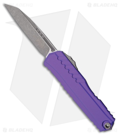 Microtech Cypher II S/E OTF Automatic Knife Purple Aluminum (3.5" Apocalyptic)