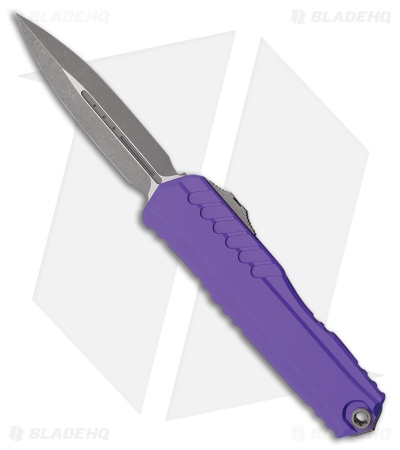 Microtech Cypher II D/E OTF Automatic Knife Purple Aluminum (3.5" Apocalyptic)