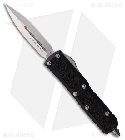 Microtech Daytona D/E OTF Automatic Knife Black Aluminum (3" Stonewash)