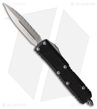 Microtech Daytona D/E OTF Automatic Knife Black Aluminum (3" SW Full Serr)