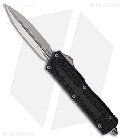 Microtech Scarab II Gen III D/E OTF Automatic Knife Black Al (4" Stonewash)