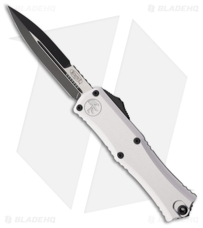 Microtech Hera II Mini Bayonet OTF Knife Natural Clear Aluminum (3" Black)