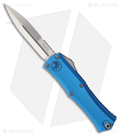 Microtech Hera II Mini D/E OTF Automatic Knife Blue Aluminum (3" Satin)