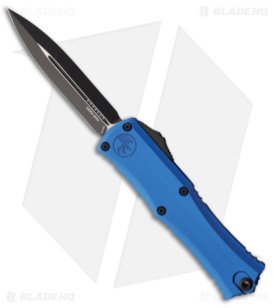 Microtech Hera II Mini D/E OTF Automatic Knife Blue Aluminum (3" Black)