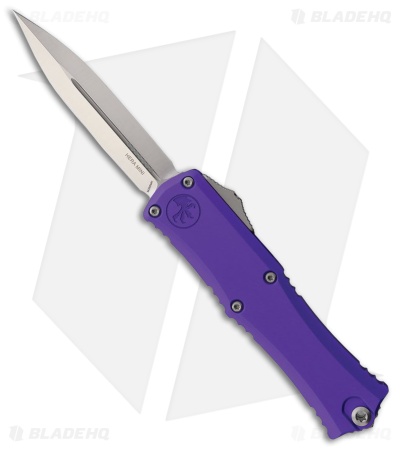 Microtech Hera II Mini D/E OTF Automatic Knife Purple Aluminum (3" Satin)