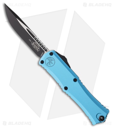 Microtech Hera II Mini S/E OTF Automatic Knife Turquoise Aluminum (3" Black)