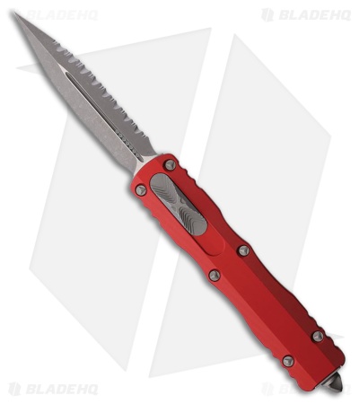 Microtech Dirac Delta D/E OTF Automatic Knife Red Aluminum (3.75" Apoc FS)