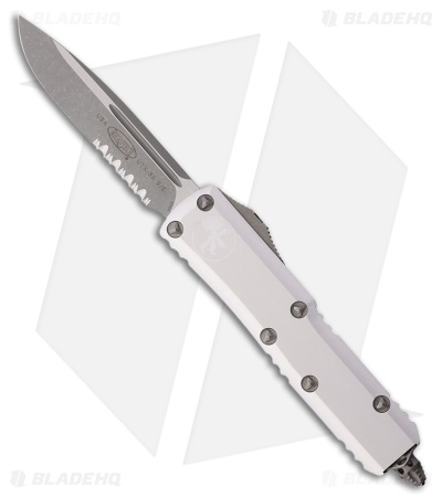 Microtech UTX-85 S/E OTF Automatic Knife Natural Clear Al (3.1" Apoc Serr)