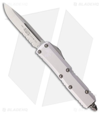 Microtech UTX-85 S/E OTF Automatic Knife Natural Clear Al (3.1" Satin Serr)
