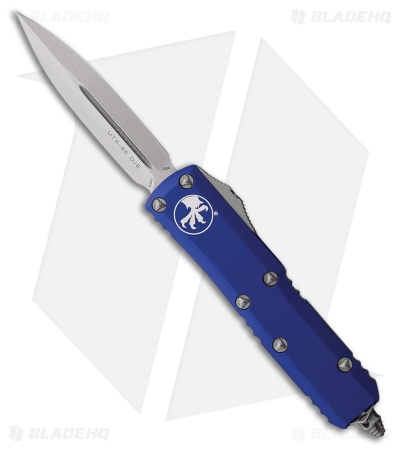 Microtech UTX-85 D/E OTF Automatic Knife Navy Blue Aluminum (3.1" Stonewash)