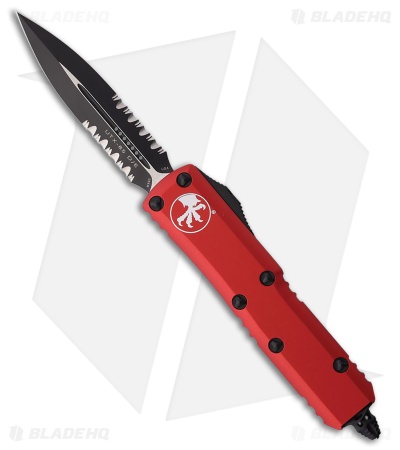 Microtech UTX-85 D/E OTF Automatic Knife Red Aluminum (3.1" Black Serr)