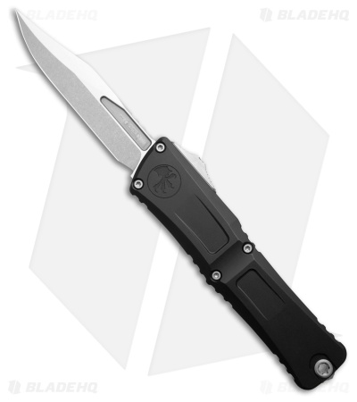 Microtech Combat Troodon Gen III Bowie OTF Knife Black Al (4" Stonewash)