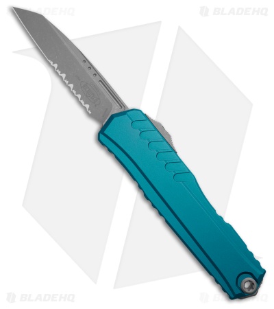 Microtech Cypher II S/E OTF Automatic Knife Blue Aluminum (3.5" Apoc Serr)
