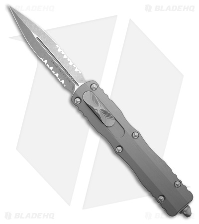 Microtech Dirac Delta D/E OTF Knife Natural Clear Al (3.75" Apocalyptic Serr)