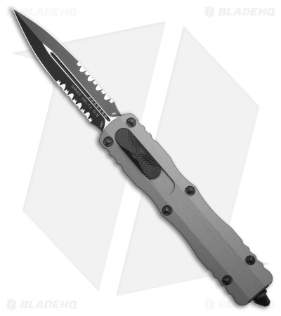 Microtech Dirac Delta D/E OTF Knife Natural Clear Al (3.75" Black Serr)