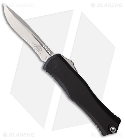 Microtech Hera II Recurve OTF Automatic Knife Black Aluminum (4" SW Serr)