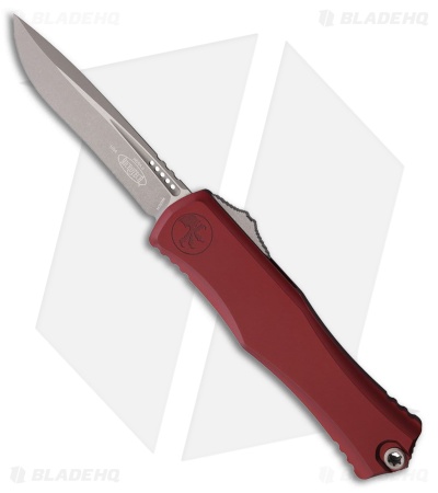 Microtech Hera II Recurve OTF Automatic Knife Merlot Red Aluminum (4" Apoc)