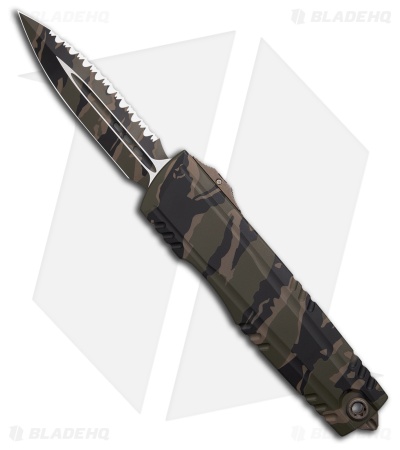 Microtech Luminary D/E OTF Knife Tiger Stripe Camo (3.6" Tiger Stripe Camo Serr)