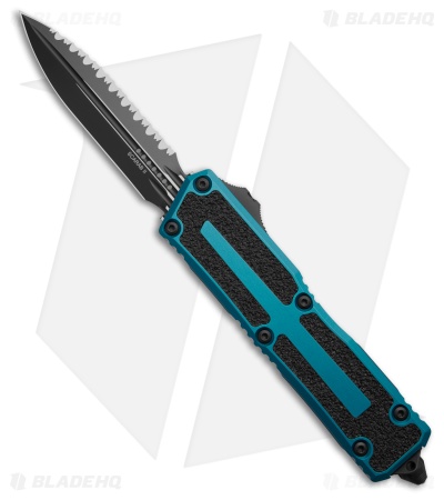Microtech Scarab II Gen III D/E OTF Knife Blue (4" Black Full Serr)1280-3BL