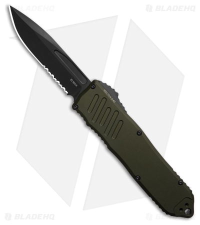 Guardian Tactical RECON-040 OTF Automatic Knife OD Green Aluminum (4" Black Serr