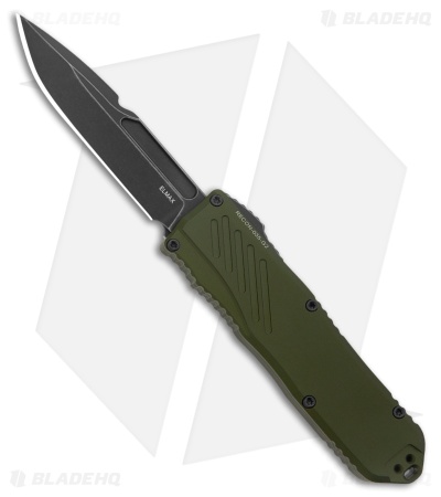 Guardian Tactical RECON-040 OTF Automatic Knife OD Green Aluminum (4" Dark SW)