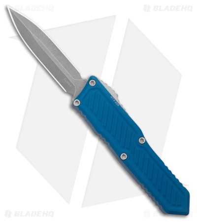 Guardian Tactical GTX-025 Dagger OTF Knife Blue Aluminum (2.75" Stonewash)