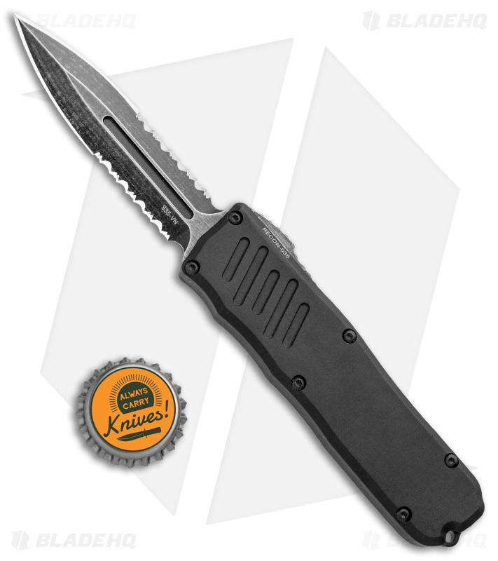 Guardian Tactical RECON-035 - OTF Knife | Serrated Black SW Dagger