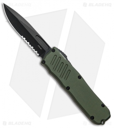 Guardian Tactical RECON-035 Drop Point OTF Auto Knife OD Green (3.3" Black Serr)