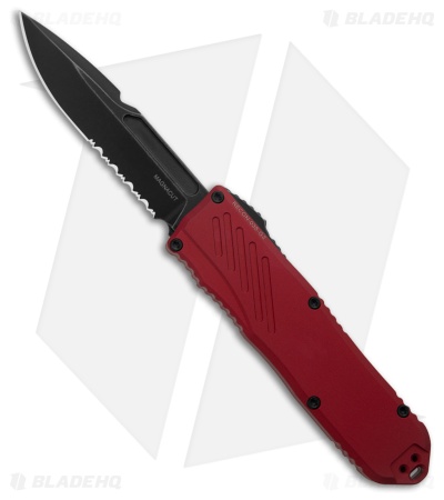 Guardian Tactical RECON-035 G2 S/E OTF MagnaCut Knife Red Al (3.3" Dark SW Serr)
