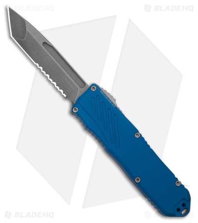 Guardian Tactical RECON-035 G2 T/E OTF Knife Blue Aluminum (3.3" SW Serr)
