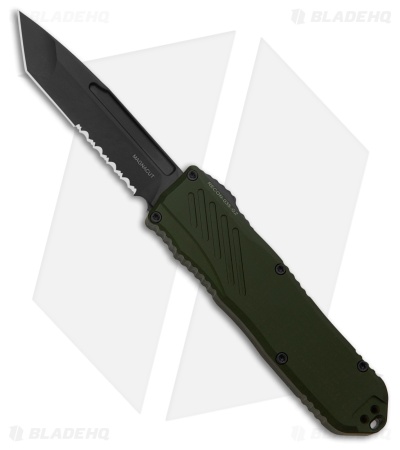 Guardian Tactical RECON-035 G2 T/E OTF MagnaCut Knife OD Green (3.3" Black Serr)