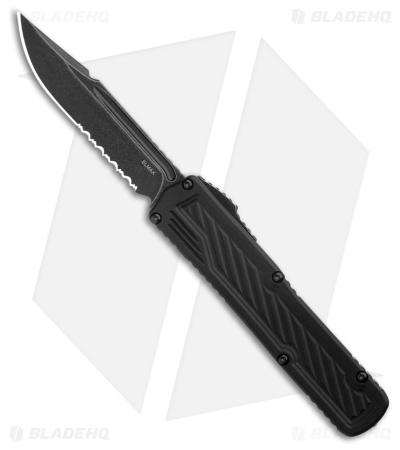 Guardian Tactical Scout S/E OTF Automatic Knife Black Alum (3.5" Dark SW Serr)