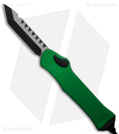 Heretic Knives Hydra MagnaCut S/A OTF Knife Toxic Green Aluminum (3.6" Two-Tone)