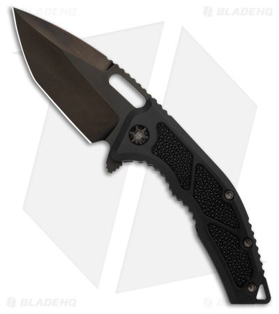 Heretic Knives Medusa V3 MagnaCut Frame Lock Knife Black Aluminum (3" SW DLC)