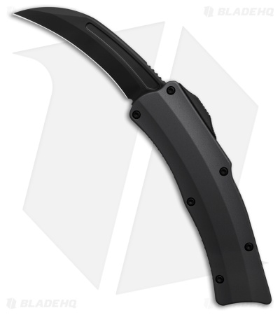 Heretic Knives ROC D/A OTF Automatic Knife Gray Aluminum (3" Black)