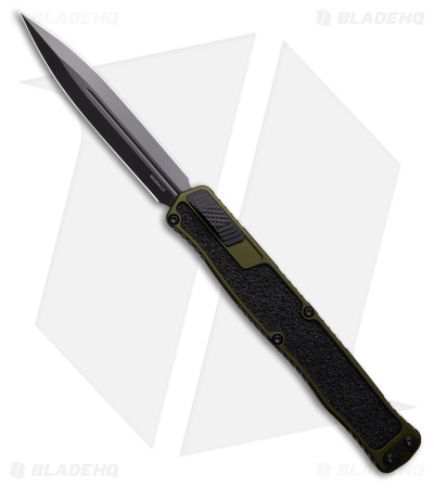 Heretic Cleric II Dagger OTF Auto Knife OD Green Aluminum/Rubber (4.25