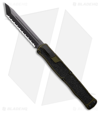 Heretic Cleric II OTF Auto Knife OD Green Aluminum/Rubber (4.25