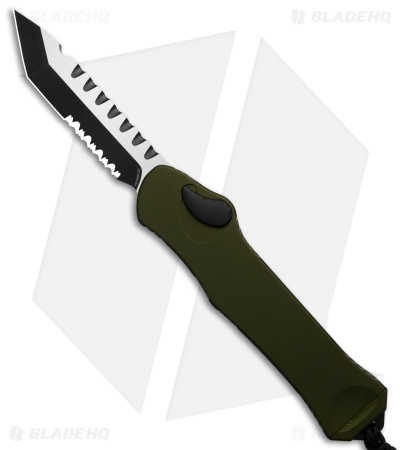 Heretic Knives Hydra Tanto OTF Automatic Knife OD Green (3.6
