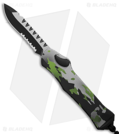 Heretic Knives Hydra Recurve S/A OTF Auto Knife Camo (3.6