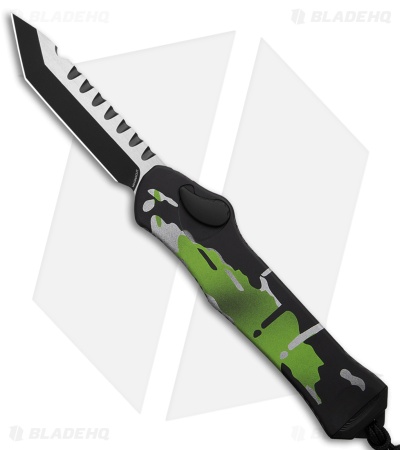 Heretic Knives Hydra Tanto MagnaCut S/A OTF Auto Knife Camo (3.6