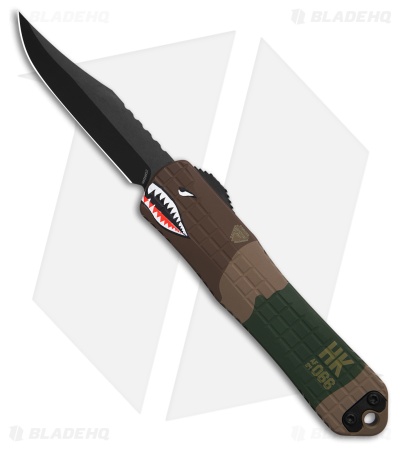 Heretic Knives Manticore E Bowie OTF Knife A-10 Warthog Aluminum (3.25" DLC)