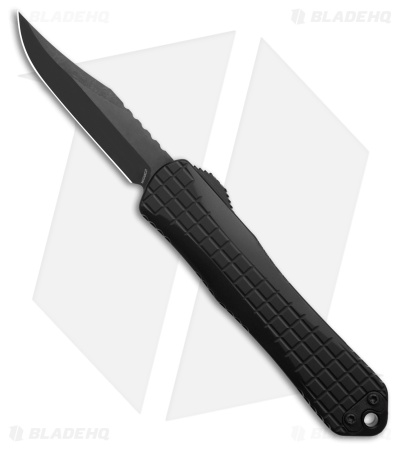 Heretic Knives Manticore E Bowie OTF Knife Black Frag Aluminum (3.25" DLC)