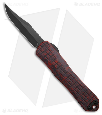Heretic Knives Manticore E Bowie OTF Knife Breakthrough Red Frag Al (3.25